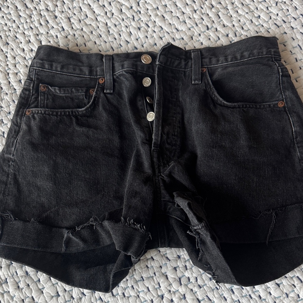 Agolde Black Denim Women Shorts